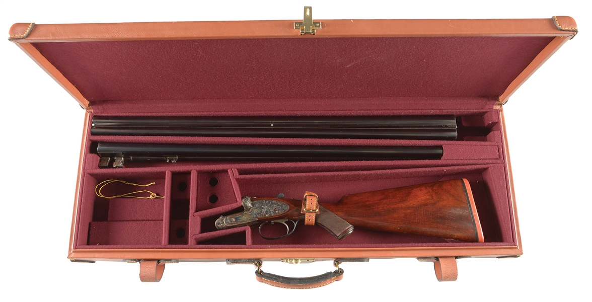 (C) J. PURDEY & SONS EXTRA FINISH SIDELOCK EJECTOR SINGLE TRIGGER SHOTGUN WITH EXTRA BARRELS AND CASE.
