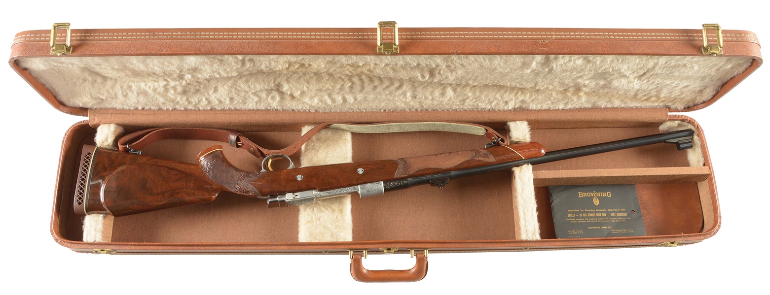 (M) BROWNING OLYMPIAN GRADE BOLT ACTION RIFLE WITH CASE.