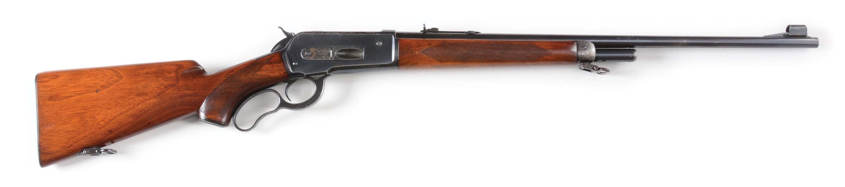 (C) WINCHESTER MODEL 71 DELUXE .348 CALIBER LEVER ACTION RIFLE (1938)