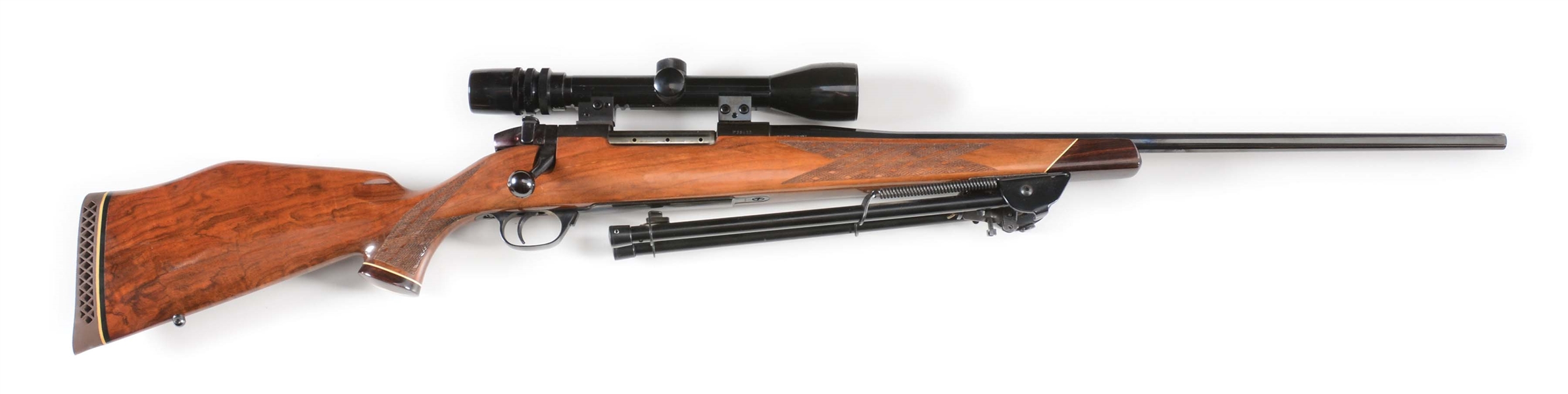 (M) WEATHERBY MARK V BOLT ACTION RIFLE WITH SCOPE.