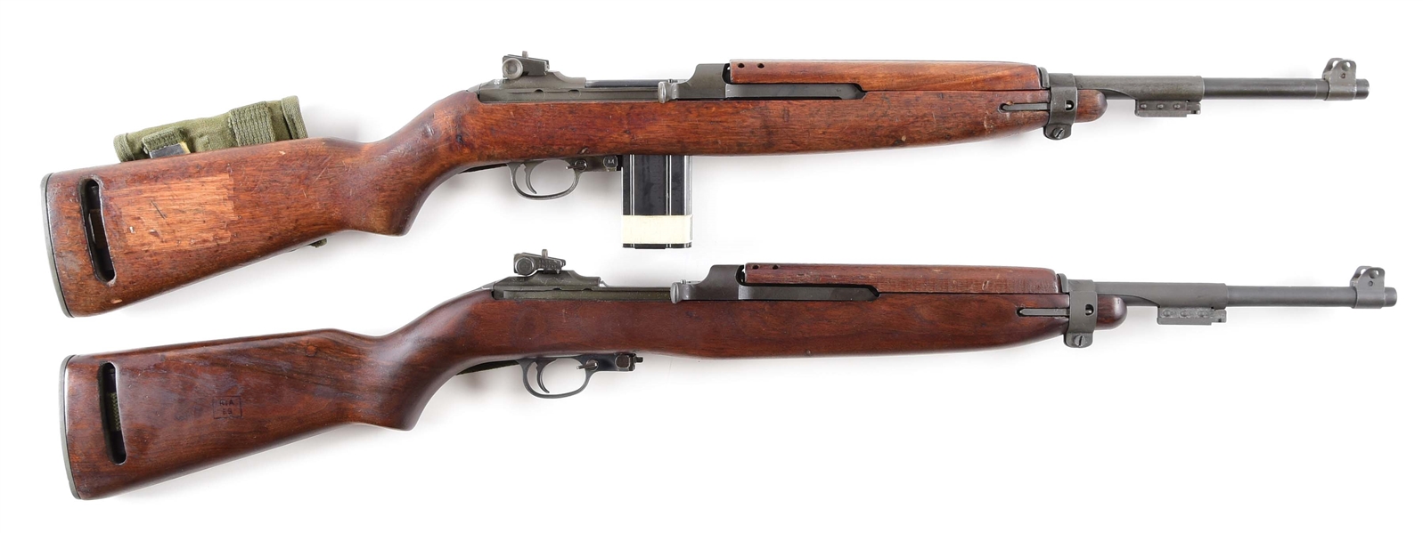 (C) LOT OF 2: LINED OUT UNDERWOOD AND IRWIN PEDERSEN M-1 CARBINES.
