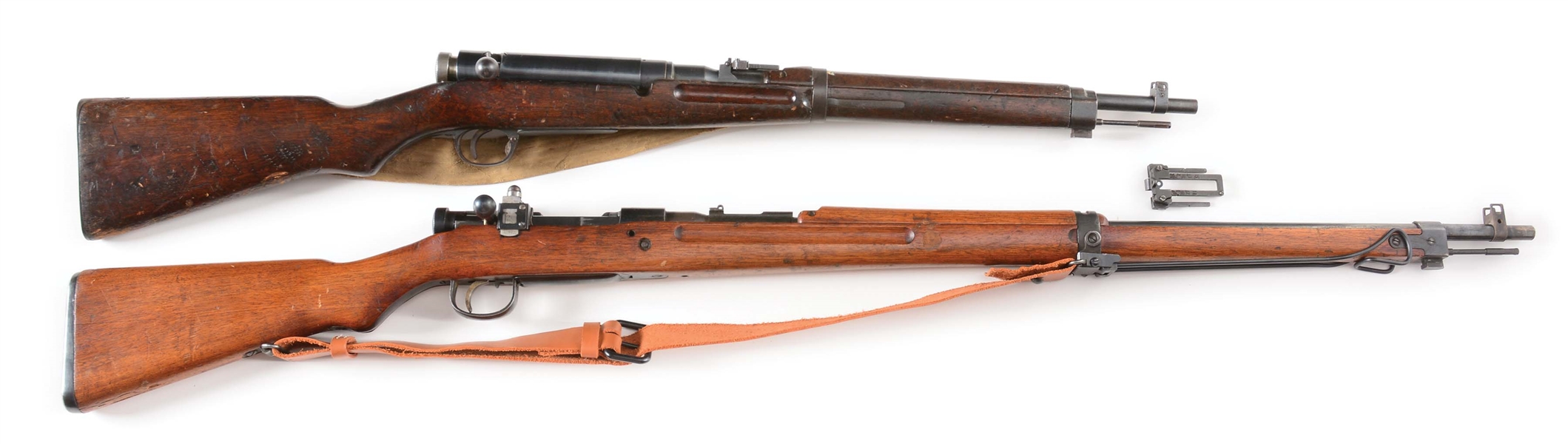 (C) LOT OF 2: JAPANESE TYPE 38 & TYPE 99 BOLT ACTION CARBINE AND RIFLE.