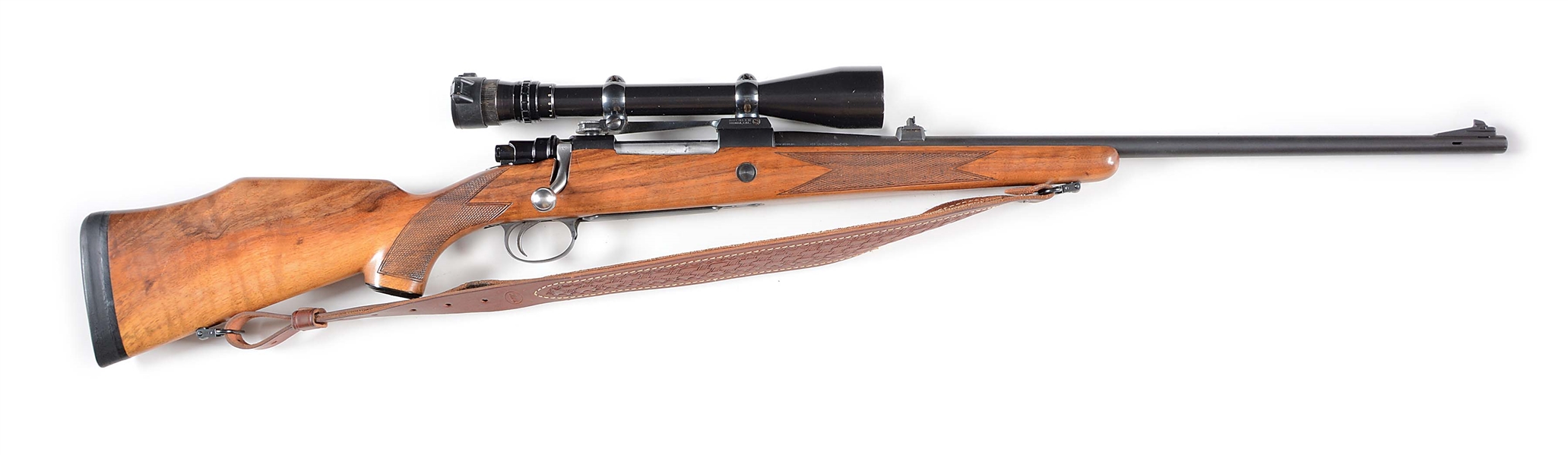 (M) SAKO BOLT ACTION SPORTING RIFLE WITH SCOPE.