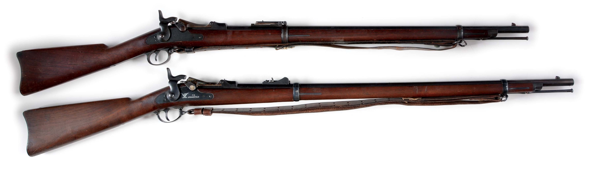 (A) EXCEPTIONAL SPRINGFIELD 1884 CADET RIFLE AND SPRINGFIELD 1878 TRAPDOOR RIFLE
