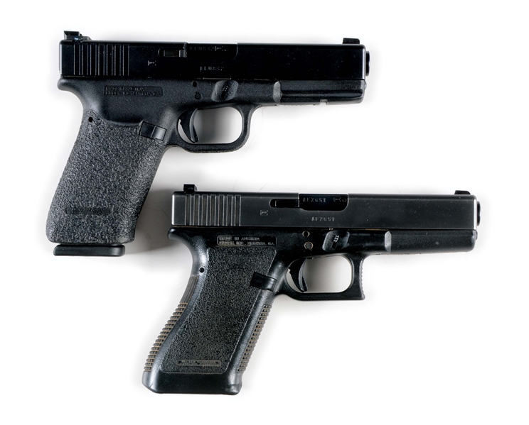 (M) LOT OF TWO: TWO 10MM GLOCK 20 SEMI-AUTOMATIC PISTOLS WITH REPLACEMENT BARRELS, GENERATION 2 AND 3.