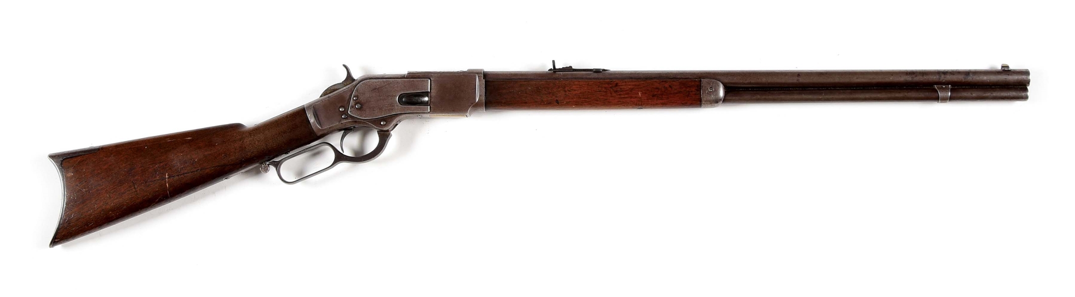 (A) FIRST MODEL WINCHESTER 1873 RIFLE.