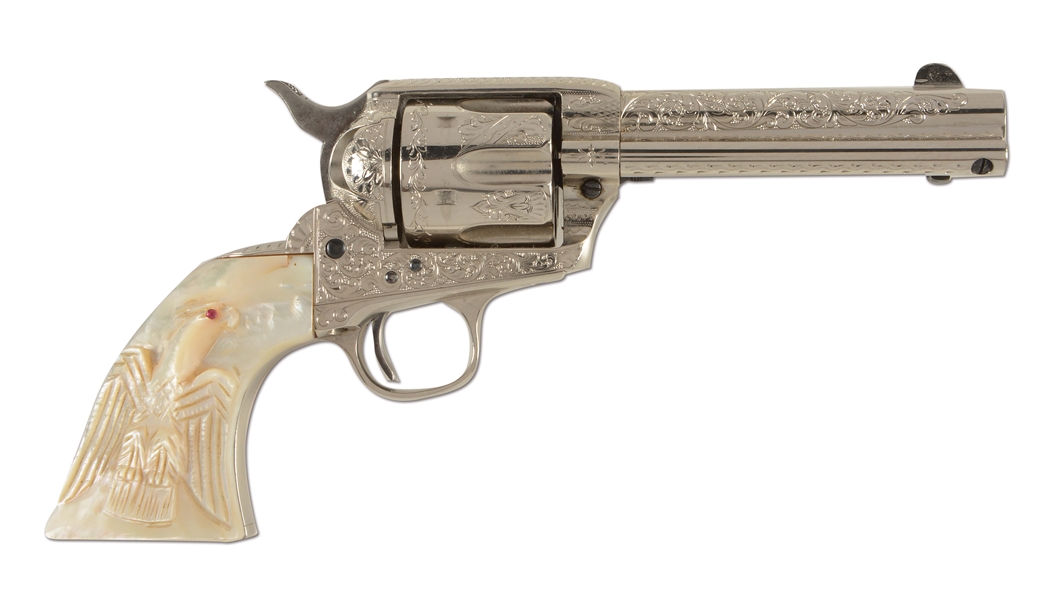 (A) ENGRAVED COLT SINGLE ACTION ARMY (1898).