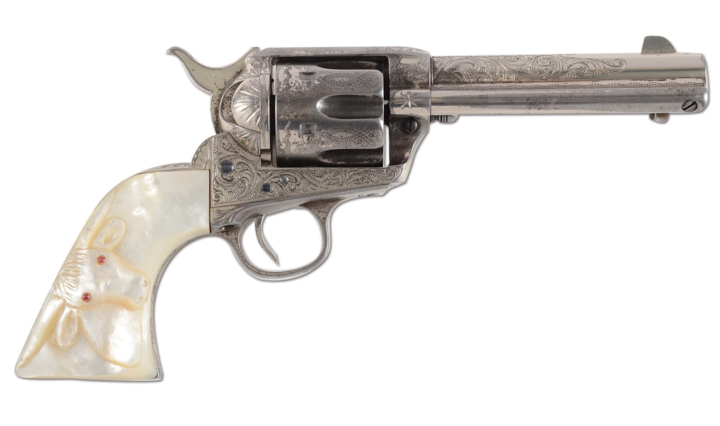 (A) FACTORY ENGRAVED COLT SINGLE ACTION ARMY REVOLVER (1898).