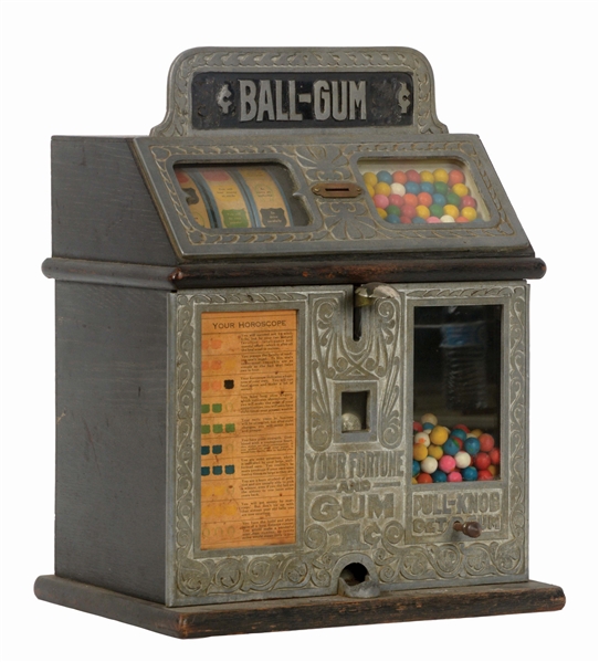5¢ CAILLE JR. BELL BALL GUM AND FORTUNE TRADE STIMULATOR.