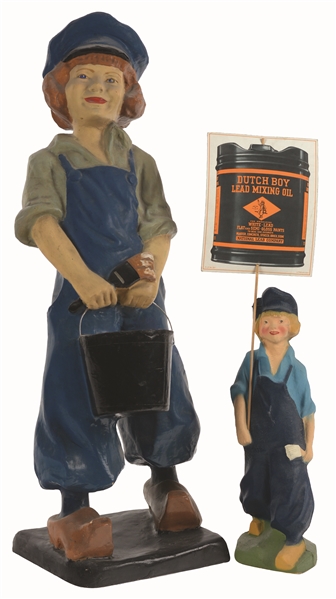 LOT OF 2: DUTCH BOY ADVERTISING FIGURES.