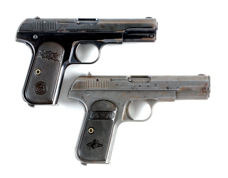 (C) LOT OF 2: COLT 1903 2ND YEAR PRODUCTION (1904) SEMI-AUTOMATIC PISTOLS.
