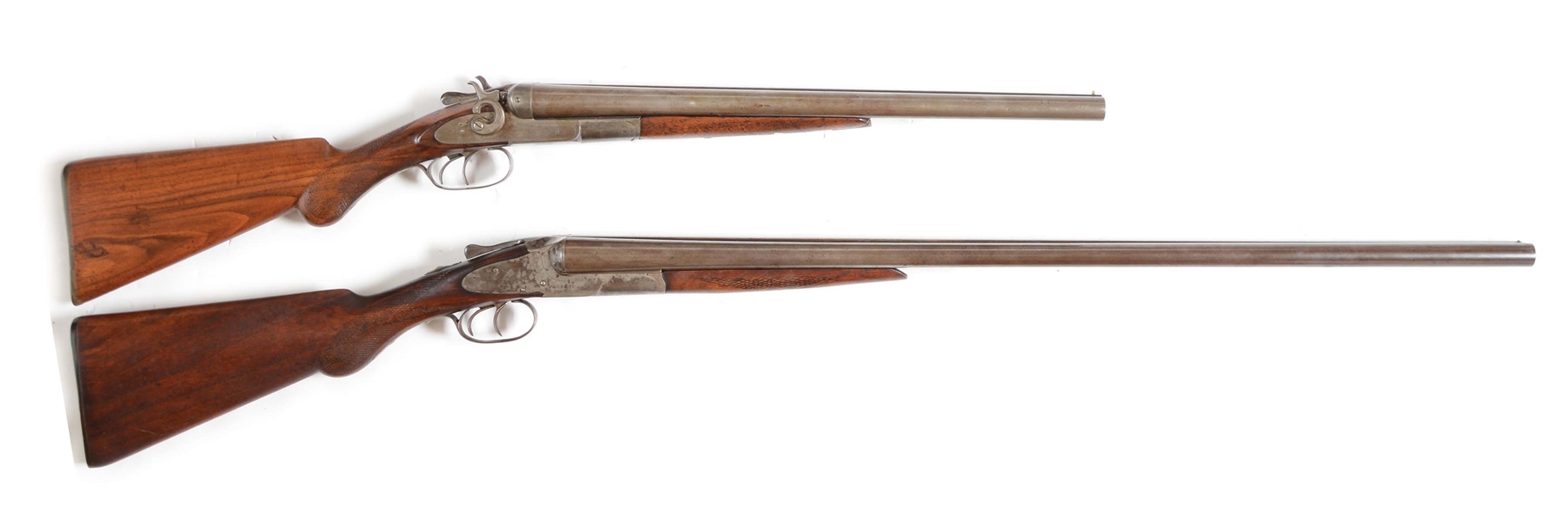 (C) LOT OF TWO: REMINGTON HAMMER GUN AND L.C. SMITH FIELD GRADE SHOTGUN.