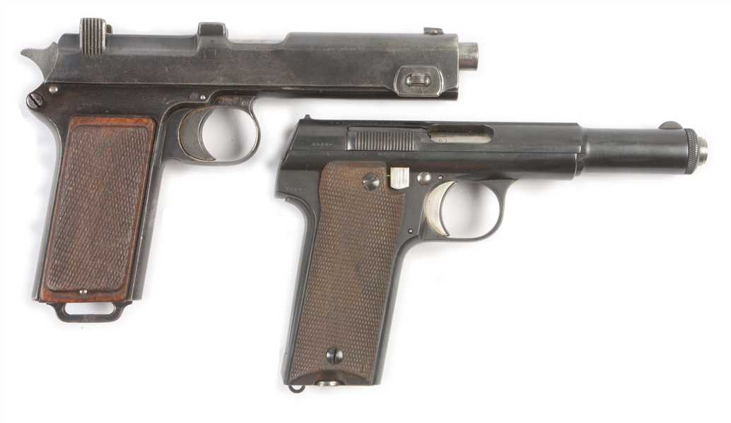 (C) LOT OF TWO: STEYR-HAHN M1912 AND ASTRA 600/43 SEMI-AUTOMATIC PISTOLS.
