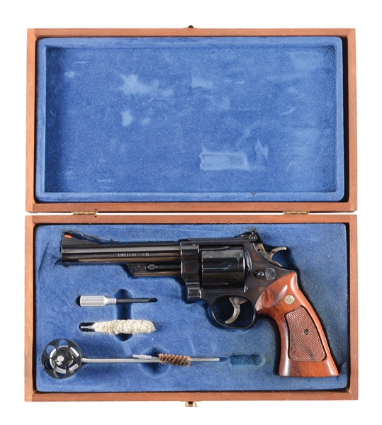 (M) CASED SMITH & WESSON MODEL 57 DOUBLE ACTION .41 MAGNUM REVOLVER.