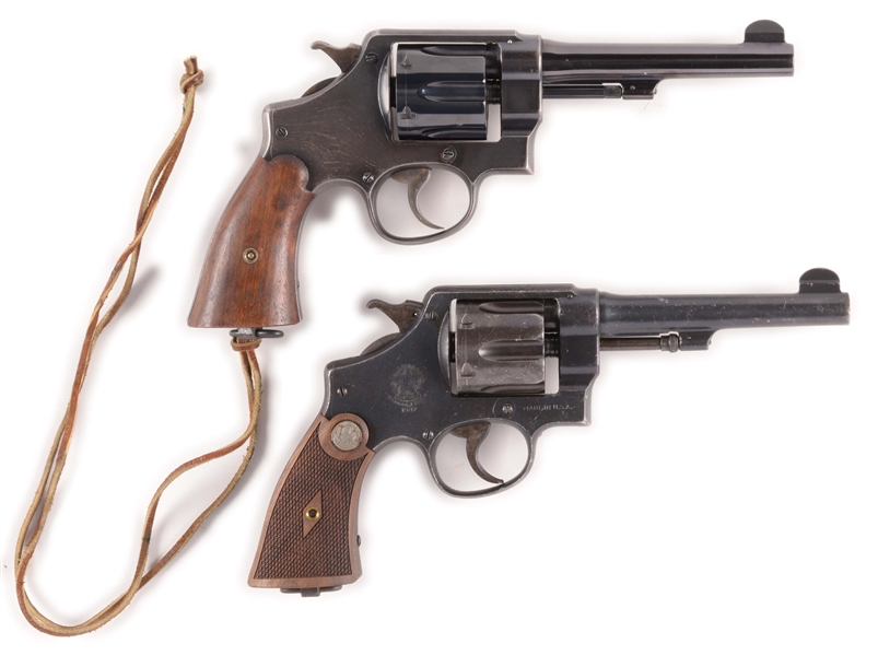 (C) LOT OF TWO: TWO PRE-WAR SMITH & WESSON MILITARY N-FRAME DOUBLE ACTION REVOLVERS