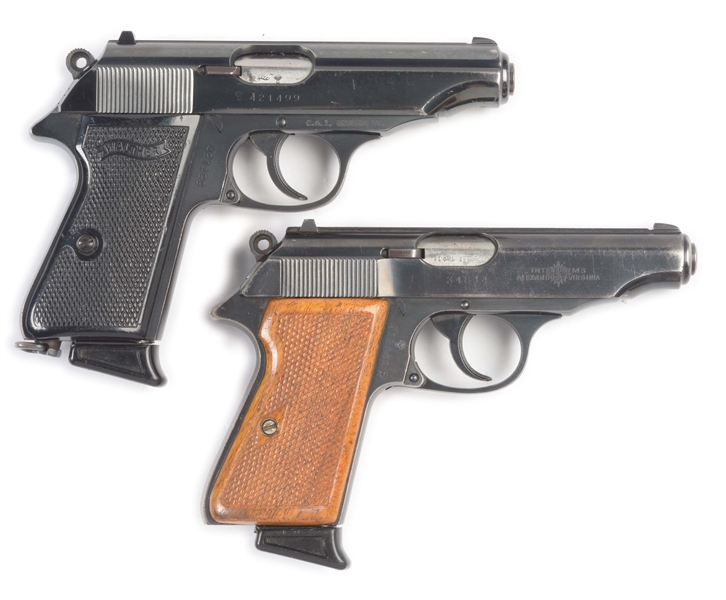 (C+M) LOT OF TWO: TWO WALTHER PP SEMI-AUTOMATIC PISTOLS.
