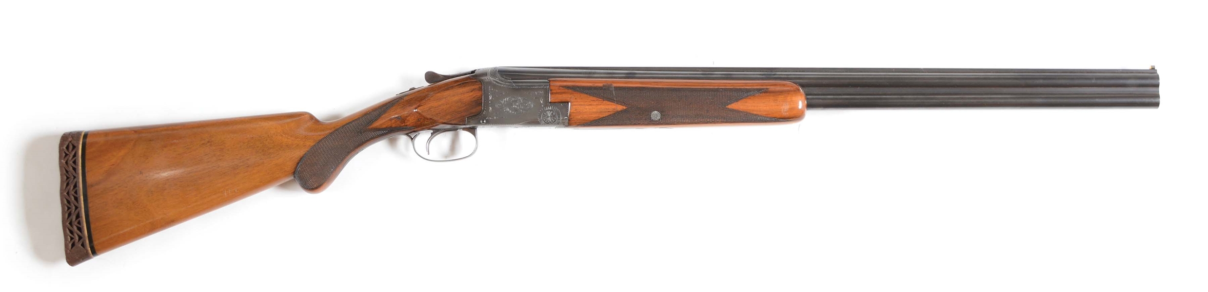 (M) EARLY BROWNING GRADE ONE SUPERPOSED 20 BORE OVER/UNDER SHOTGUN.