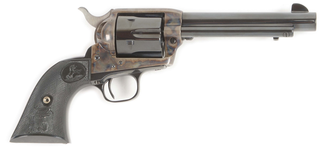 (M) FINE COLT SINGLE ACTION ARMY THIRD GENERATION REVOLVER WITH BOX.