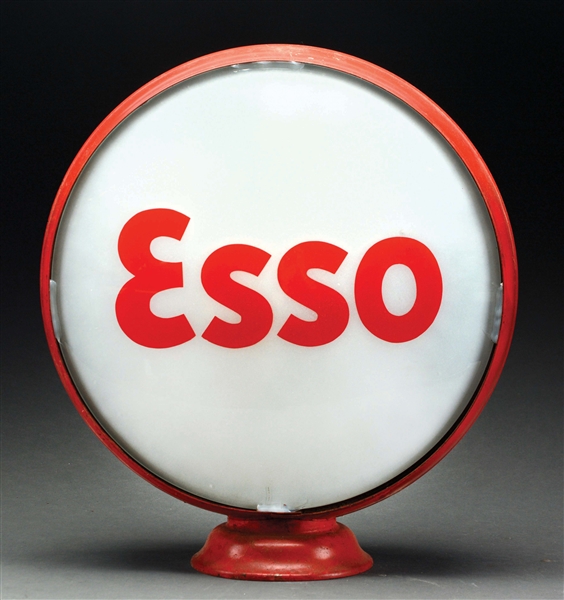 ESSO GASOLINE COMPLETE 16.5" GLOBE ON METAL BODY.