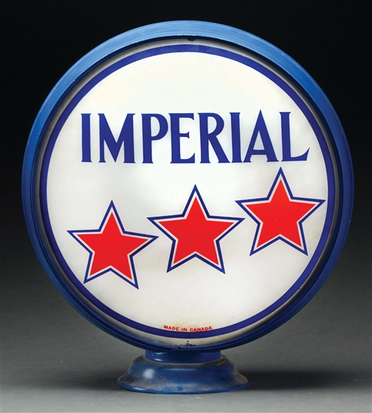 IMPERIAL GASOLINE COMPLETE 16.5" GLOBE ON METAL BODY.