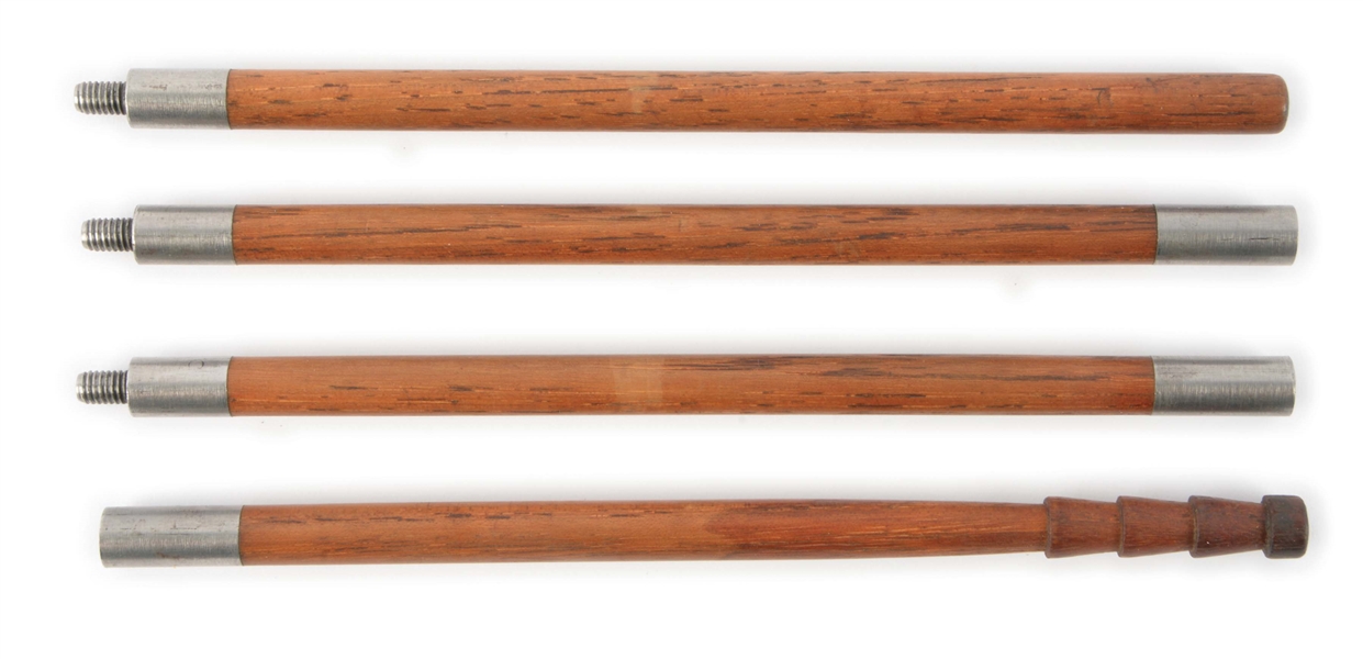SCARCE HICKORY NEW HAVEN ARMS 4 PIECE HENRY CLEANING ROD.
