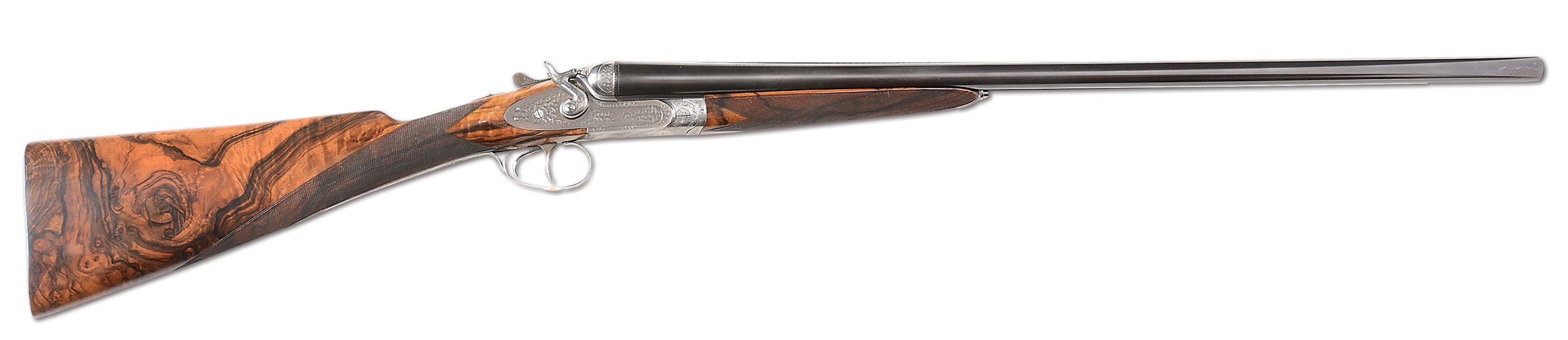 (M) S. LUCCHINI SELF-COCKING EJECTOR DOUBLE HAMMER SHOTGUN WITH CASE, RETAILED BY NEW ENGLAND ARMS CO.