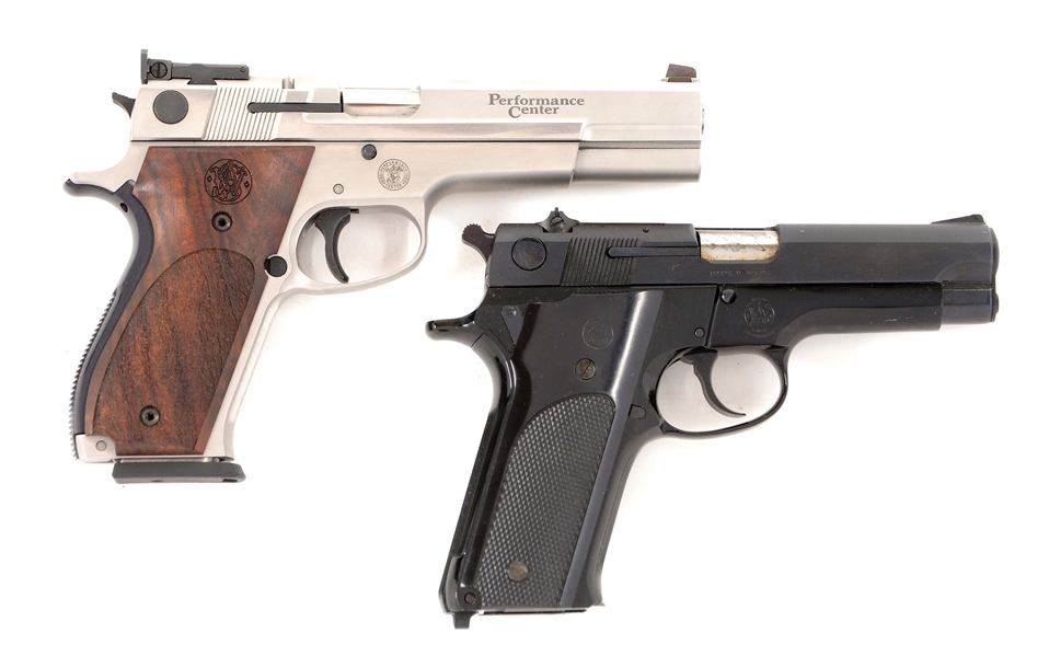 (M) LOT OF TWO: SMITH & WESSON 952-2 PERFORMANCE CENTER AND MODEL 59 SEMI-AUTOMATIC PISTOLS.