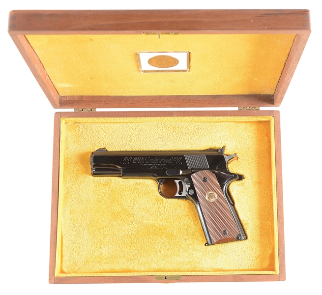 (M) CASED COLT MODEL 1911 GOLD CUP NRA CENTENNIAL .45 SEMI-AUTOMATIC PISTOL.
