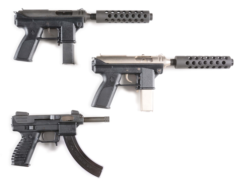 (M) LOT OF THREE: THREE INTRATEC SEMI-AUTOMATIC PISTOLS, TWO DC-9M AND ONE TEC-22.