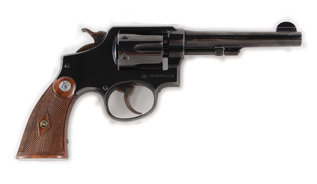 (C) BOXED PRE-WAR SMITH & WESSON .38 M&P 4TH CHANGE REVOLVER.