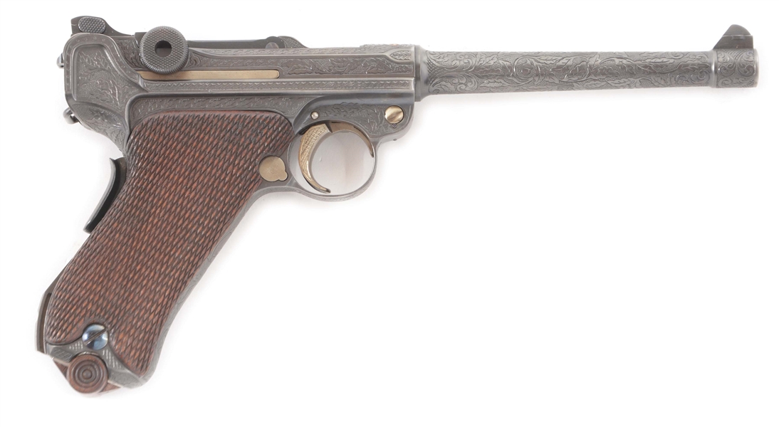 (C) ENGRAVED 1906 NAVY LUGER 9MM SEMI-AUTOMATIC PISTOL.