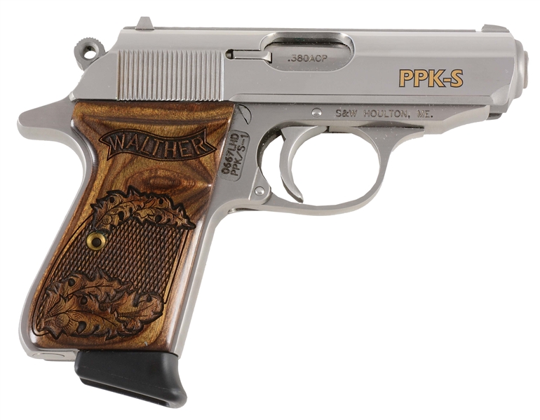 (M) DELUXE POLISHED STAINLESS WALTHER PPK/S-1 SEMI AUTOMATIC PISTOL.