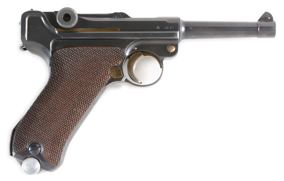 (C) NAZI MARKED G DATE S/42 CODE LUGER SEMI-AUTOMATIC PISTOL.