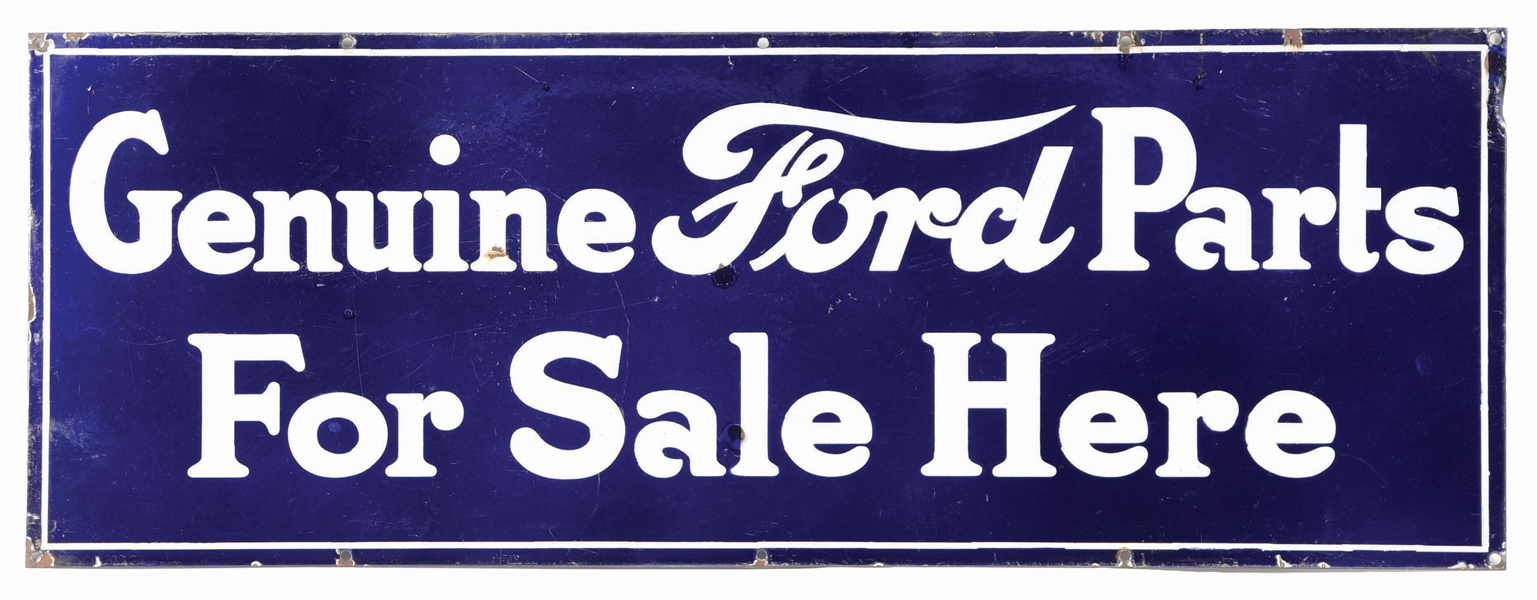 GENUINE FORD PARTS FOR SALE HERE PORCELAIN SIGN.