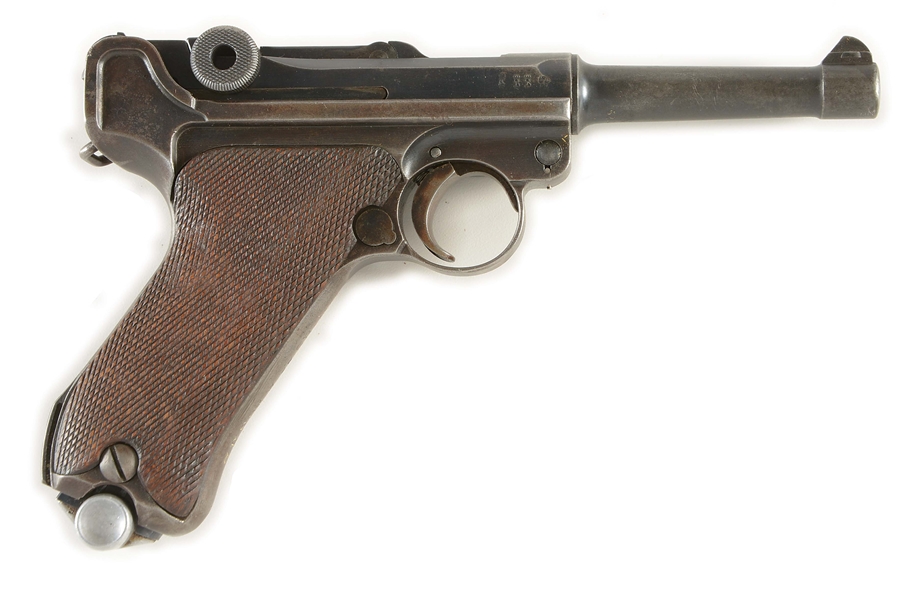 (C) UNIT MARKED POLICE DOUBLE DATE LUGER SEMI-AUTOMATIC PISTOL.