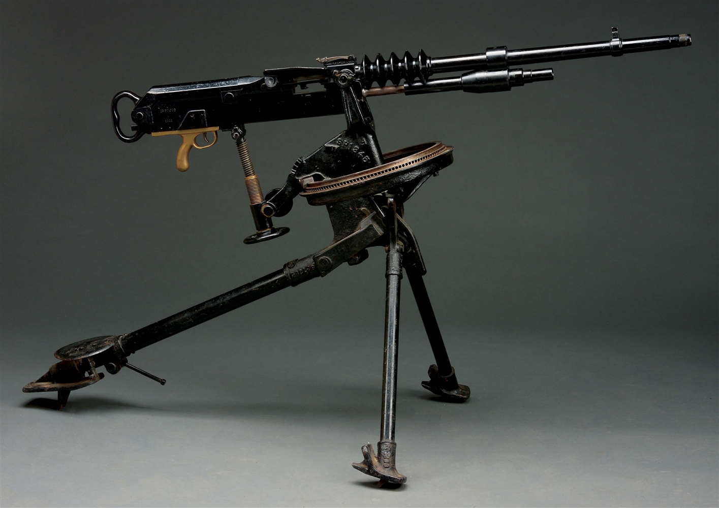 (N) GUNSMITH’S PROJECT WORLD WAR I FRENCH MODEL 1914 HOTCHKISS MACHINE GUN ON U.S. STANDARD PARTS COMPANY MOUNT (CURIO AND RELIC).