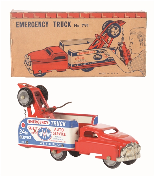 BANNER TIN-LITHO EMERGENCY TOW TRUCK.