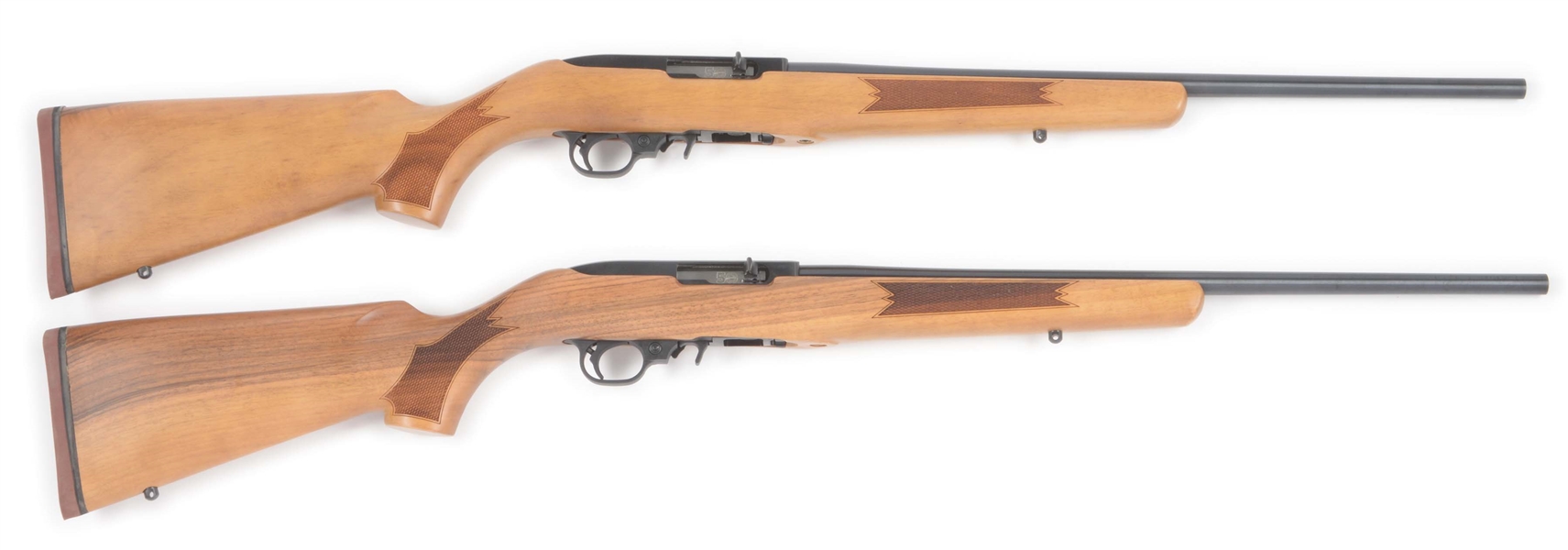 (M) LOT OF TWO: TWO RUGER 10/22 50TH ANNIVERSARY SEMI AUTOMATIC RIFLES.