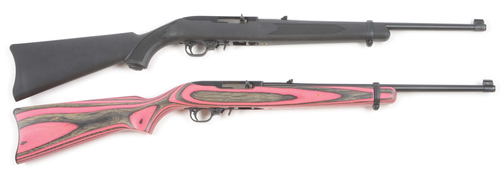 (M) LOT OF TWO: RUGER 10/22 SEMI AUTOMATIC RIFLES.