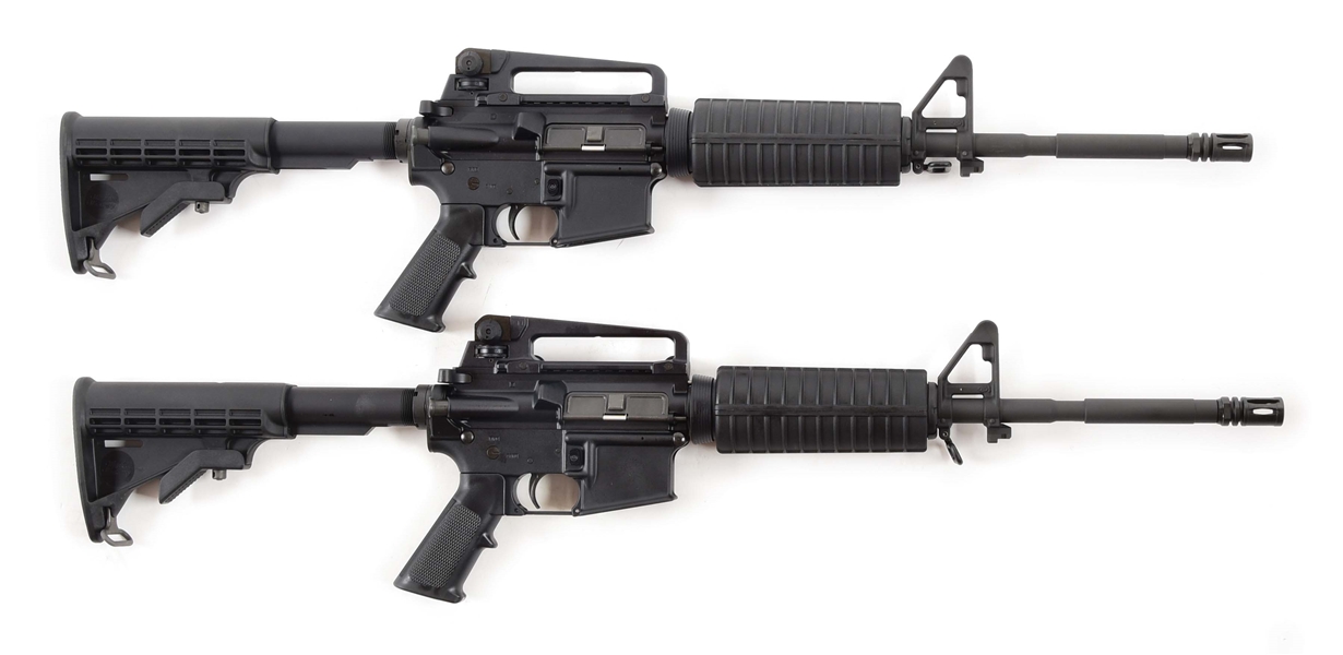 (M) LOT OF TWO: WINDHAM WEAPONRY M4 SEMI AUTOMATIC CARBINES.