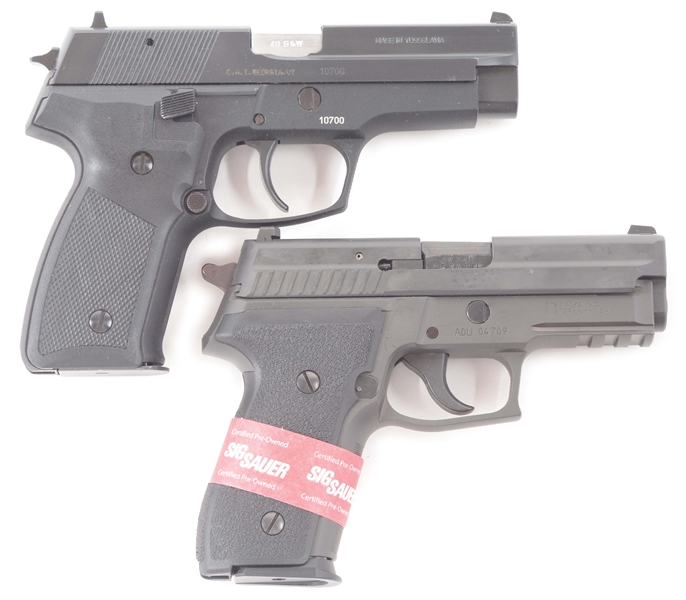 (M) LOT OF TWO: ZASTAVA CZ-99 AND SIG SAUER P229 SEMI-AUTOMATIC PISTOLS WITH BOXES.