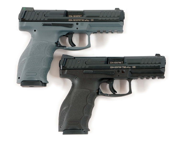 (M) LOT OF TWO: TWO HK VP-9 SEMI-AUTOMATIC PISTOLS WITH CASES.