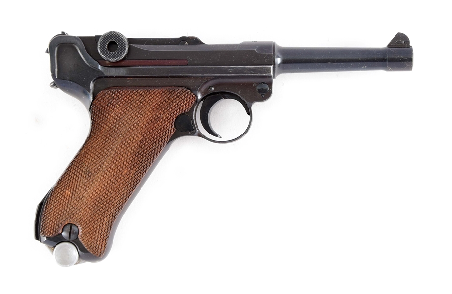 (C) MAUSER BANNER POLICE LUGER SEMI-AUTOMATIC PISTOL.