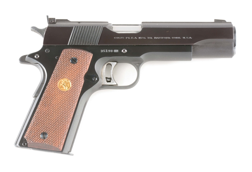 (C) AS NEW PRE-SERIES 70 COLT NATIONAL MATCH .45 ACP SEMI-AUTOMATIC PISTOL WITH BOX (1969).
