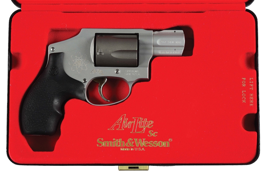 (M) CASED SMITH & WESSON AIR LITE DOUBLE ACTION REVOLVER.