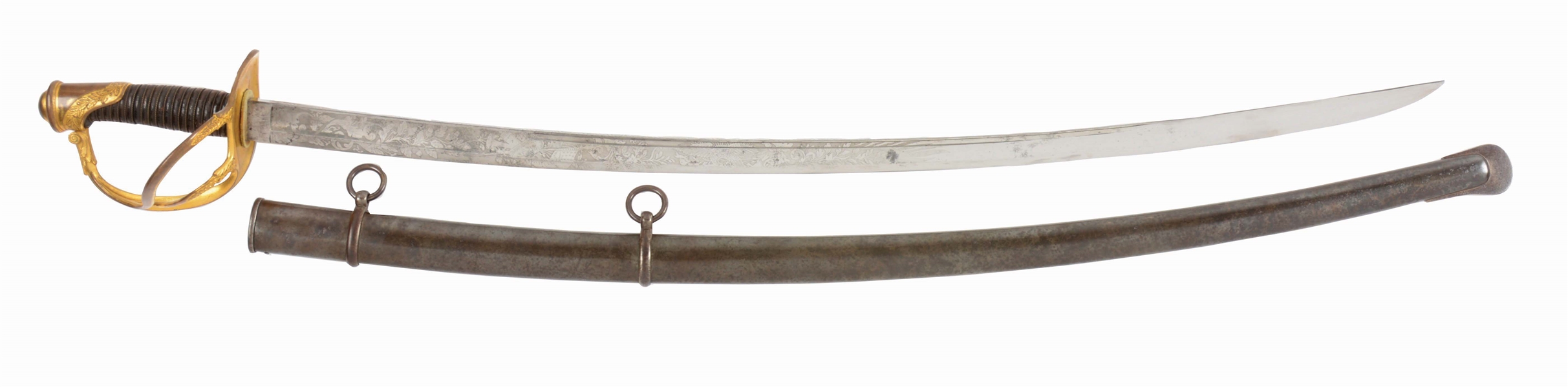 SCARCE U.S. MODEL 1840 CAVALRY OFFICERS SABER BY AMES.