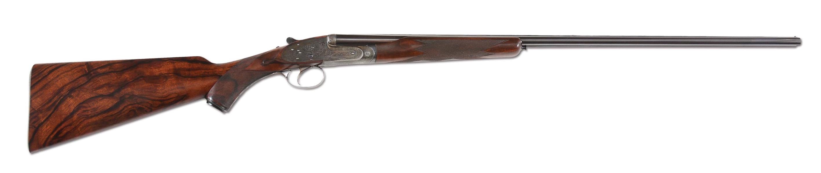 (C) RARE AND DESIRABLE .410 J. PURDEY & SONS SIDELOCK EJECTOR, SINGLE TRIGGER GAME SHOTGUN WITH BEAVERTAIL FOREND AND VENTILATED RIB IN ORIGINAL CASE WITH ACCESSORIES.