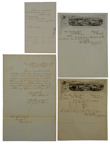 COLT PAPERWORK REGARDING THE MILITARY PURCHASE OF THE 1855 REVOLVING RIFLE.