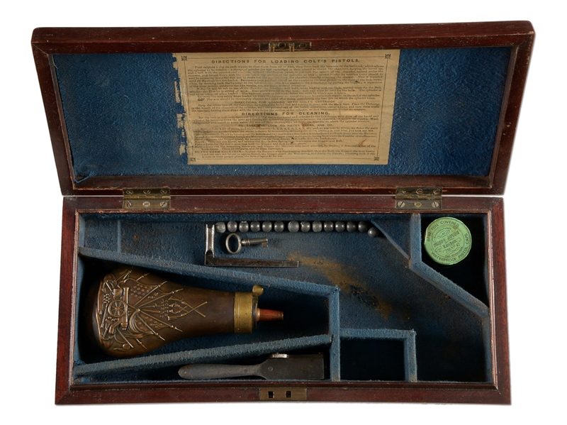 (A) COLT 1851 NAVY CASE WITH ACCESSORIES.