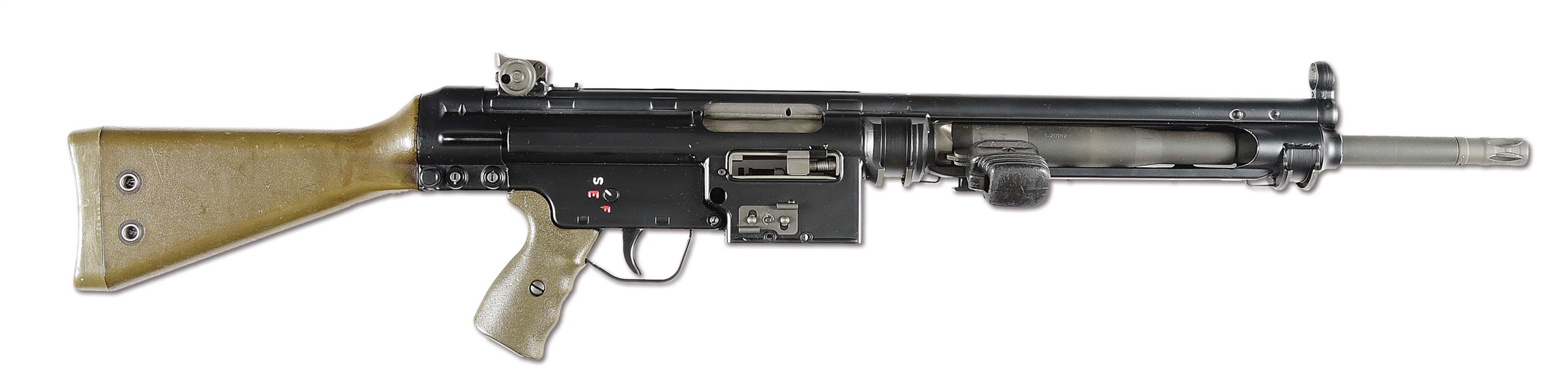 (N) NEAR MINT CONDITION DYER MANUFACTURED HECKLER AND KOCH HK21 BELT FED MACHINE GUN (FULLY TRANSFERABLE).